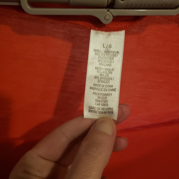 Faux shrug top with mesh tummy panel. - Picture 2 of 5